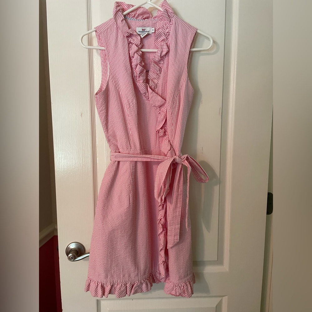 Vineyard Vines Seersucker Wrap Dress